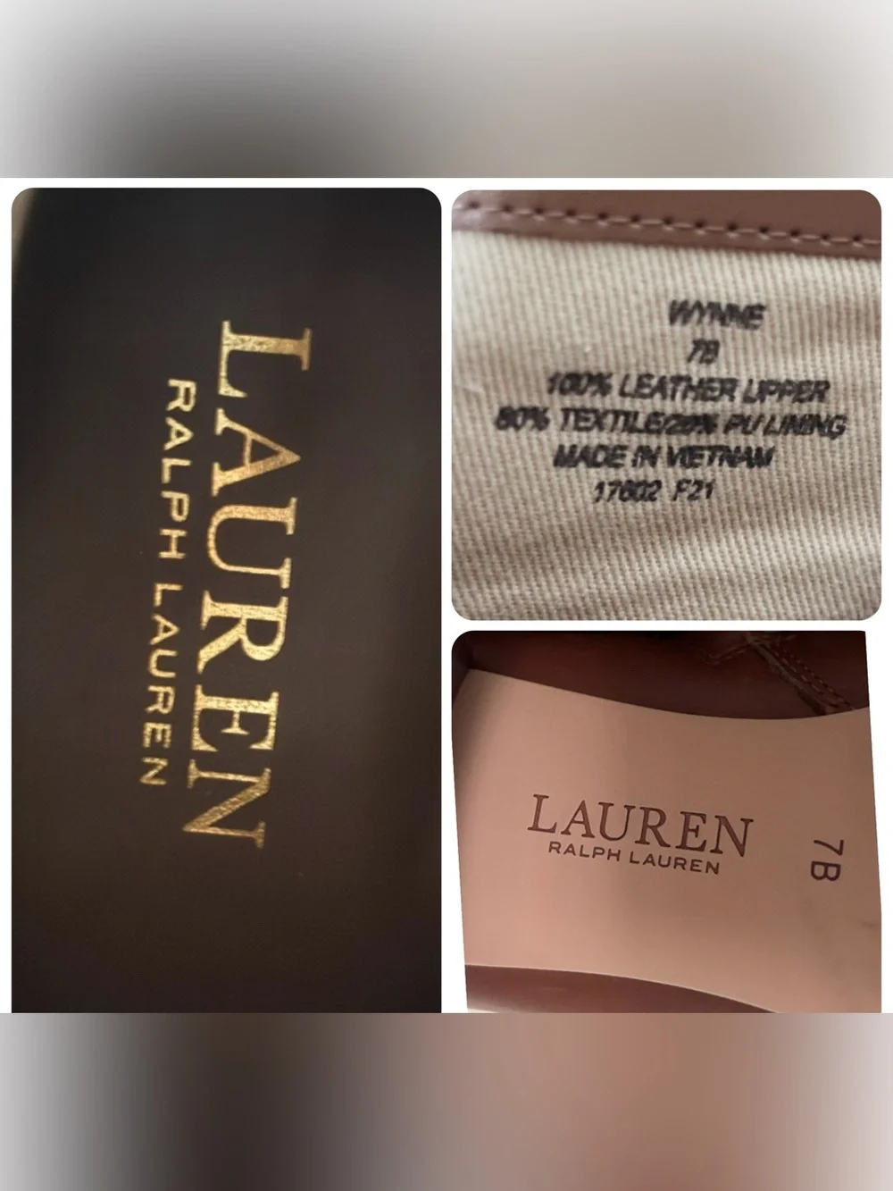 Ralph Lauren “Wynne” Tan Leather Ankle Boots